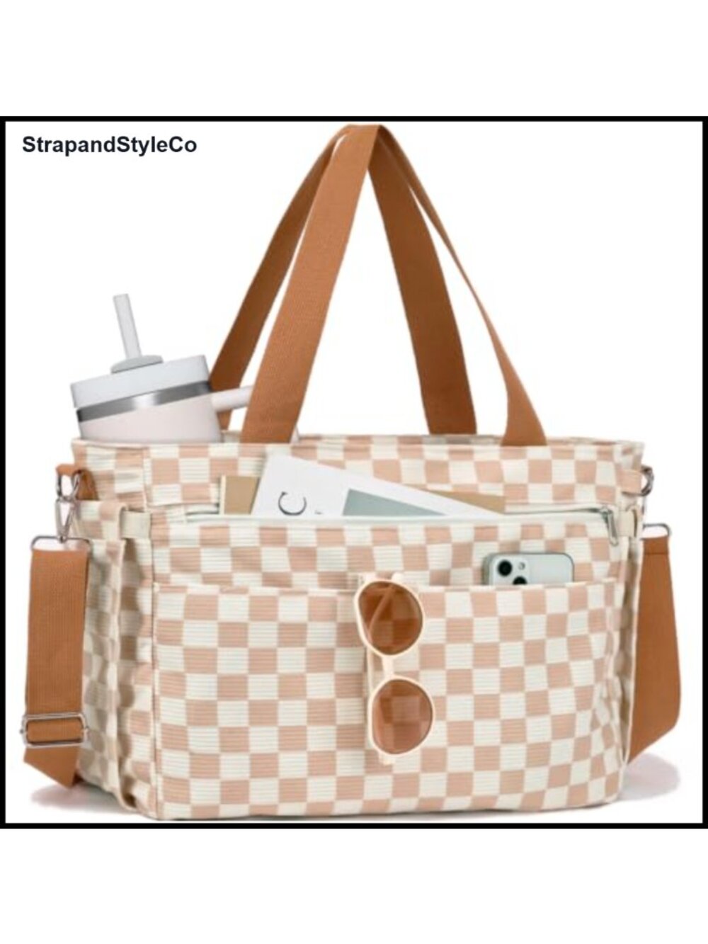 Corduroy Tote Bag Women Laptop Work Travel Handbag Crossbody